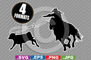 Download Female Rodeo Calf Roping Silhouette - Silhouette Collection