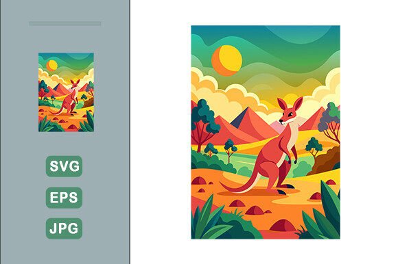 Download Kangaroo Landscape Background - Kangaroo Collection