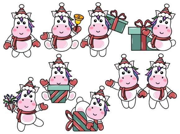 Download Christmas Unicorn Illustration - Unicorn illustration Collection
