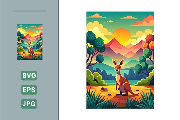 Download Kangaroo Landscape Background - Kangaroo Collection