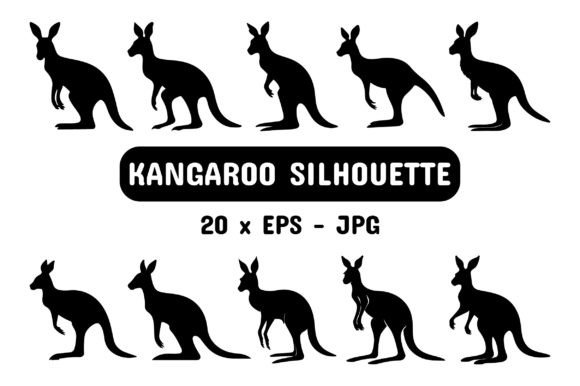 Download Kangaroo Silhouette Collection Bundle - Kangaroo Collection