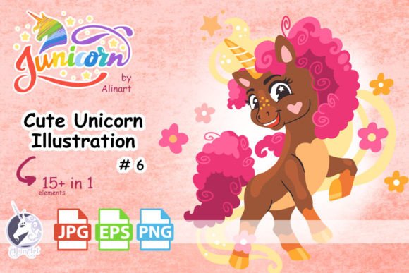 Download Floral Cartoon Unicorn Illustration - Unicorn illustration Collection