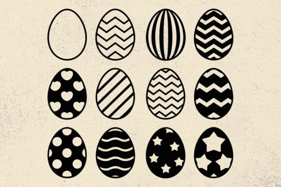 Download Easter Egg SVG Files, Easter Silhouette - Silhouette Collection