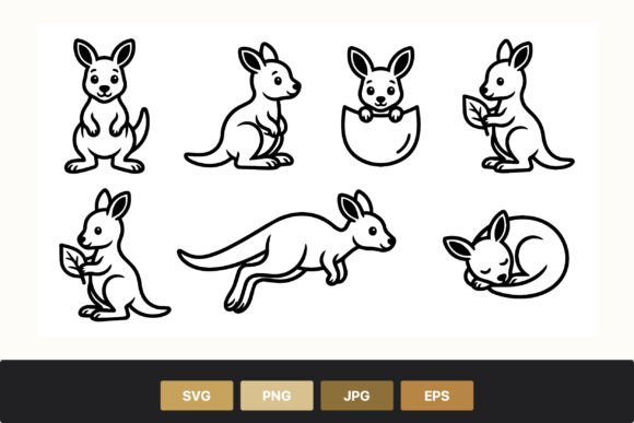 Download Cute Kangaroo Cartoon Clipart - Kangaroo Collection