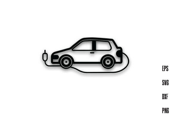 Download Electronic Car Line Art Silhouette PNG - Silhouette Collection