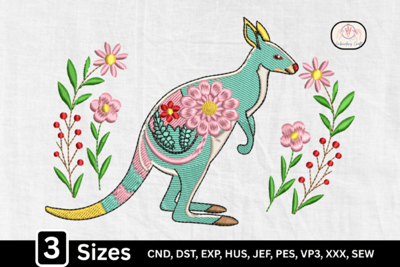 Download Floral Kangaroo Folk Art - Kangaroo Collection