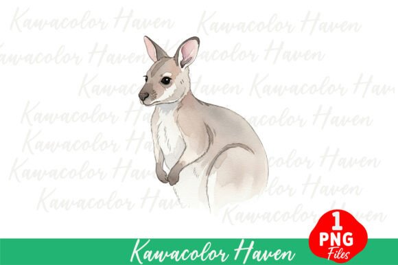 Download Watercolor Kangaroo Illustration - Kangaroo Collection